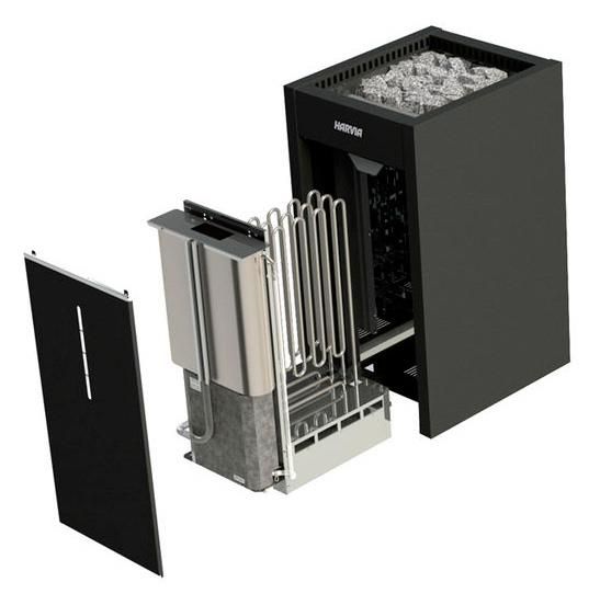 Электрическая печь Harvia Virta HL70S black, с парогенератором, 6.8 кВт+2.0 кВт (без пульта управления Griffin в комплекте) фотография